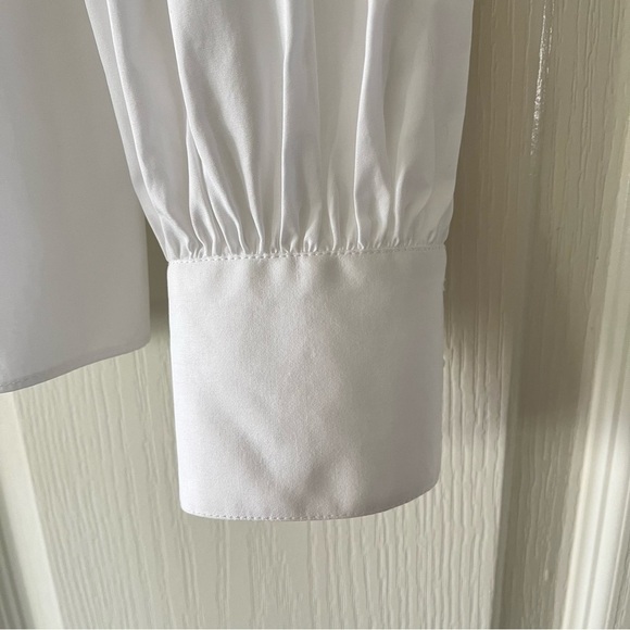 CELINE St Tropez Blouse with Broderie Anglaise - White - Size 34 - Picture 6 of 13